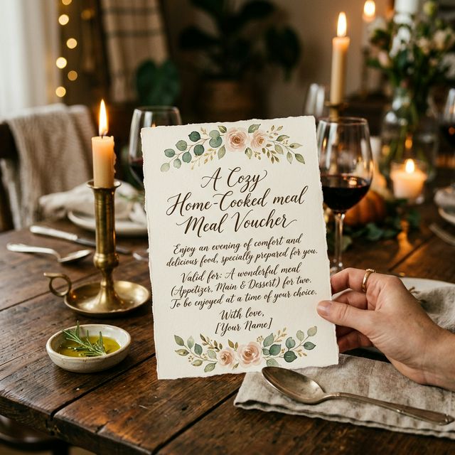 Voucher: Home-Cooked Celebration Dinner